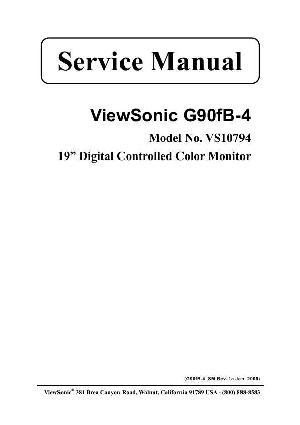 Сервисная инструкция Viewsonic G90FB-4 (VS10794) ― Manual-Shop.ru