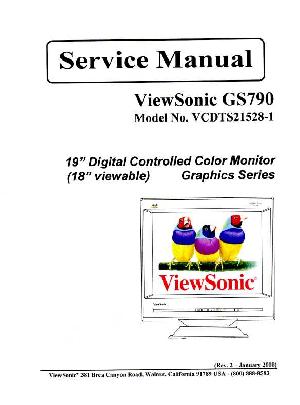 Сервисная инструкция Viewsonic GS790 (VCDTS21528-1) ― Manual-Shop.ru