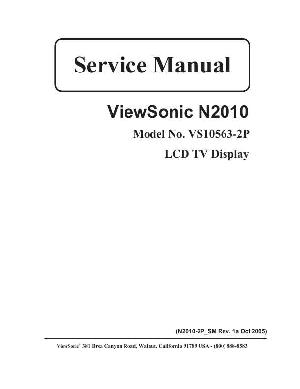 Сервисная инструкция Viewsonic N2010 (VA10563-2P) ― Manual-Shop.ru
