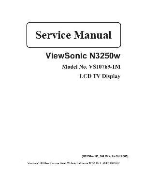 Сервисная инструкция Viewsonic N3250W ― Manual-Shop.ru