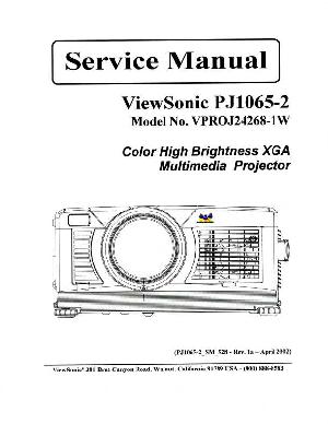 Сервисная инструкция Viewsonic PJ1065-2 ― Manual-Shop.ru