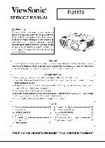 Сервисная инструкция Viewsonic PJ1172-1