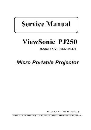 Сервисная инструкция Viewsonic PJ250 (VPROJ26264-1) ― Manual-Shop.ru