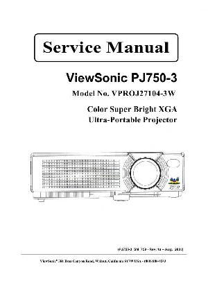 Сервисная инструкция Viewsonic PJ750-3 ― Manual-Shop.ru