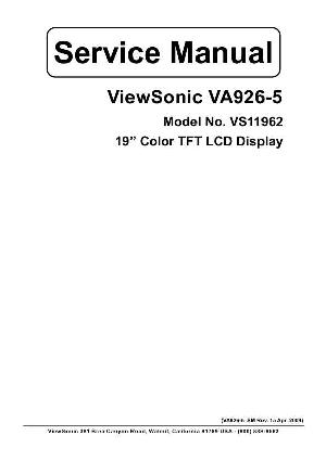 Сервисная инструкция Viewsonic VA926-5 (VS11962) ― Manual-Shop.ru