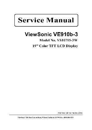 Сервисная инструкция Viewsonic VE910B-3 (VS10715-3W) ― Manual-Shop.ru