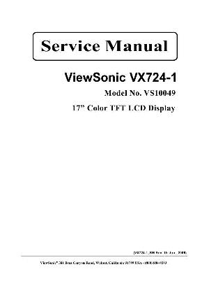 Сервисная инструкция Viewsonic VX724-1 (VS10049) ― Manual-Shop.ru