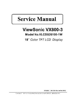 Service manual Viewsonic VX800-3 (VLCDS26105-1W) ― Manual-Shop.ru