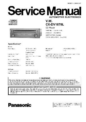 Сервисная инструкция Panasonic CX-DV1070 ― Manual-Shop.ru