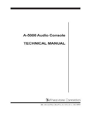 Service manual WHEATSTONE A-5000 ― Manual-Shop.ru