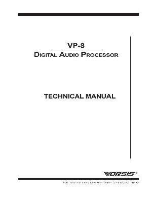 Сервисная инструкция Wheatstone VP-8 ― Manual-Shop.ru