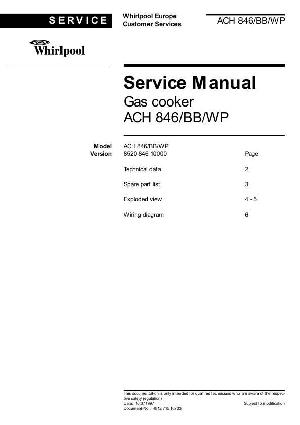 Сервисная инструкция Whirlpool ACH-846 ― Manual-Shop.ru