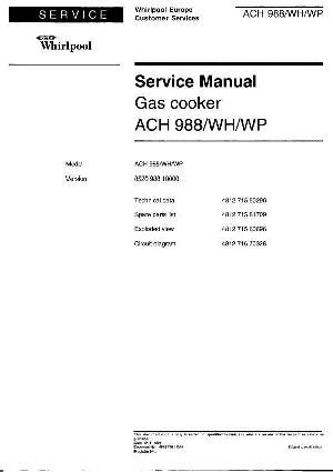 Сервисная инструкция Whirlpool ACH-988 ― Manual-Shop.ru