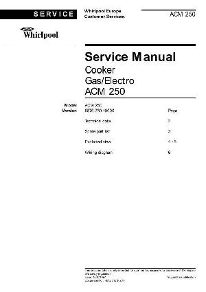 Сервисная инструкция Whirlpool ACM-250 ― Manual-Shop.ru