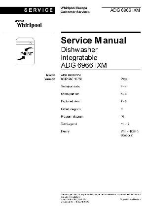Сервисная инструкция Whirlpool ADG-6966IXM ― Manual-Shop.ru
