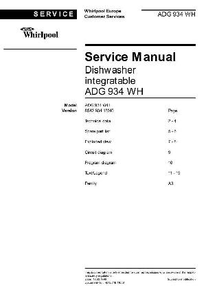 Сервисная инструкция Whirlpool ADG-934 ― Manual-Shop.ru