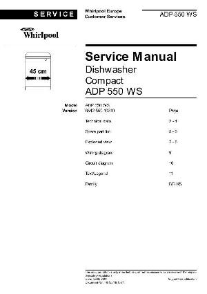 Сервисная инструкция Whirlpool ADP-550 ― Manual-Shop.ru