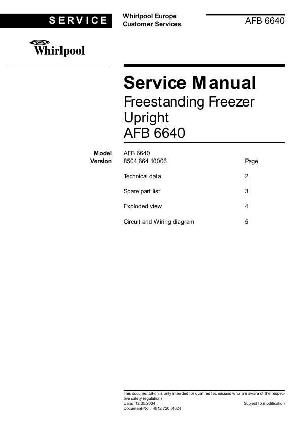 Service manual Whirlpool AFB-6640 ― Manual-Shop.ru