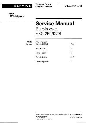 Сервисная инструкция Whirlpool AKG-250 ― Manual-Shop.ru
