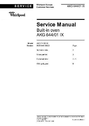 Сервисная инструкция Whirlpool AKG-644 ― Manual-Shop.ru