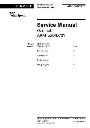 Сервисная инструкция Whirlpool AKM-520 ― Manual-Shop.ru