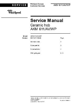 Сервисная инструкция Whirlpool AKM-611 ― Manual-Shop.ru