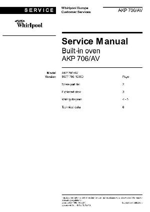 Сервисная инструкция Whirlpool AKP-706 ― Manual-Shop.ru