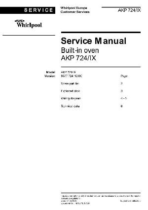 Сервисная инструкция Whirlpool AKP-724 ― Manual-Shop.ru