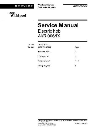 Сервисная инструкция Whirlpool AKR-006 ― Manual-Shop.ru