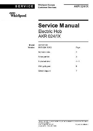 Сервисная инструкция Whirlpool AKR-024 ― Manual-Shop.ru