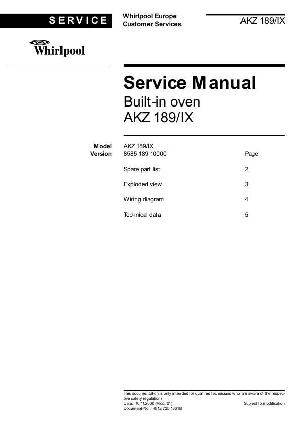 Сервисная инструкция Whirlpool AKZ-189 ― Manual-Shop.ru