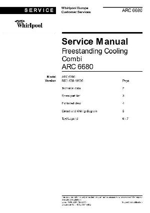 Сервисная инструкция Whirlpool ARC-6680 ― Manual-Shop.ru