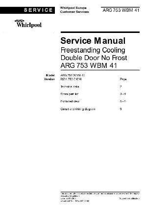 Сервисная инструкция Whirlpool ARG-753 ― Manual-Shop.ru
