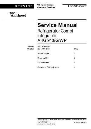 Сервисная инструкция Whirlpool ARG-910 ― Manual-Shop.ru