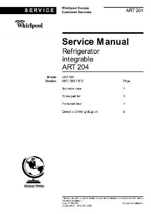 Сервисная инструкция Whirlpool ART-204 ― Manual-Shop.ru