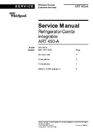 Сервисная инструкция Whirlpool ART-450 ― Manual-Shop.ru