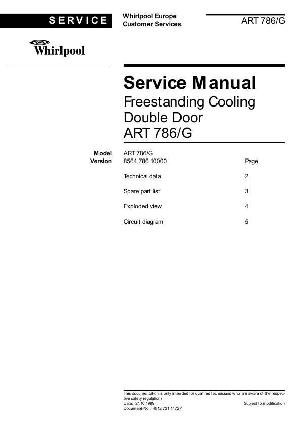 Сервисная инструкция Whirlpool ART-786 ― Manual-Shop.ru