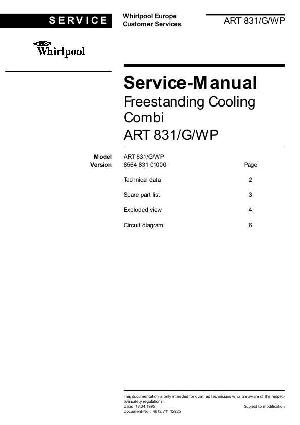 Сервисная инструкция Whirlpool ART-831 ― Manual-Shop.ru