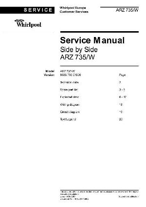 Сервисная инструкция Whirlpool ARZ-735 ― Manual-Shop.ru