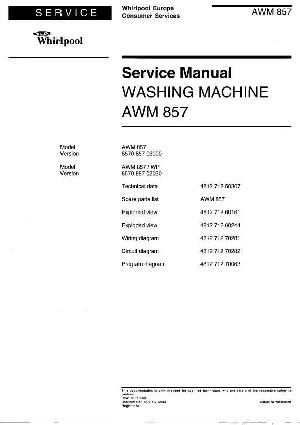 Сервисная инструкция Whirlpool AVM-857 ― Manual-Shop.ru