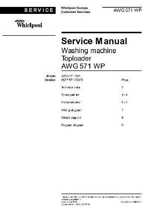 Service manual Whirlpool AWG-571 ― Manual-Shop.ru