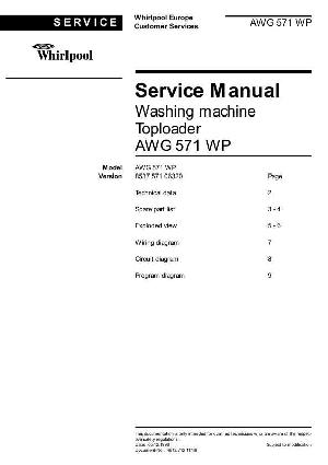 Сервисная инструкция Whirlpool AWG-571 ― Manual-Shop.ru