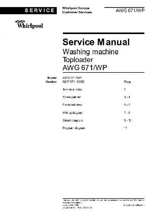 Сервисная инструкция Whirlpool AWG-671 ― Manual-Shop.ru