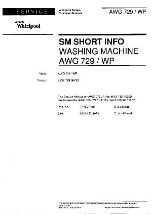 Сервисная инструкция Whirlpool AWG-729 ― Manual-Shop.ru