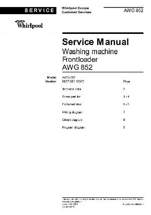 Service manual Whirlpool AWG-852 ― Manual-Shop.ru