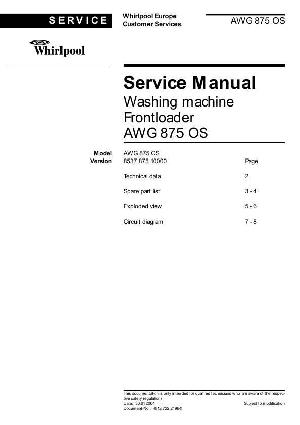 Сервисная инструкция Whirlpool AWG-875 ― Manual-Shop.ru