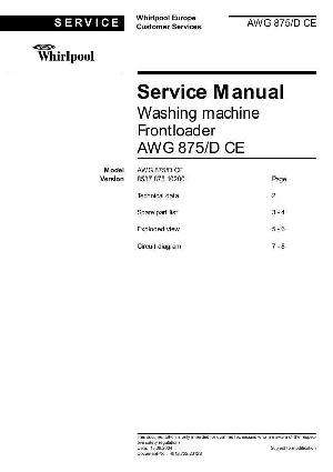 Сервисная инструкция Whirlpool AWG-875D ― Manual-Shop.ru