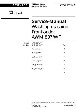 Service manual Whirlpool AWM-807 ― Manual-Shop.ru
