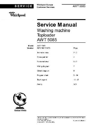 Сервисная инструкция Whirlpool AWT-5085 ― Manual-Shop.ru
