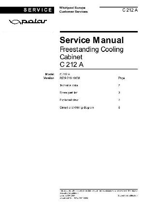 Сервисная инструкция Whirlpool C-212A ― Manual-Shop.ru